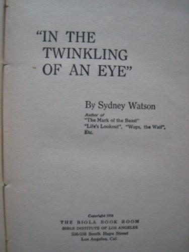 In the Twinkling of an Eye B00087RXRS Book Cover