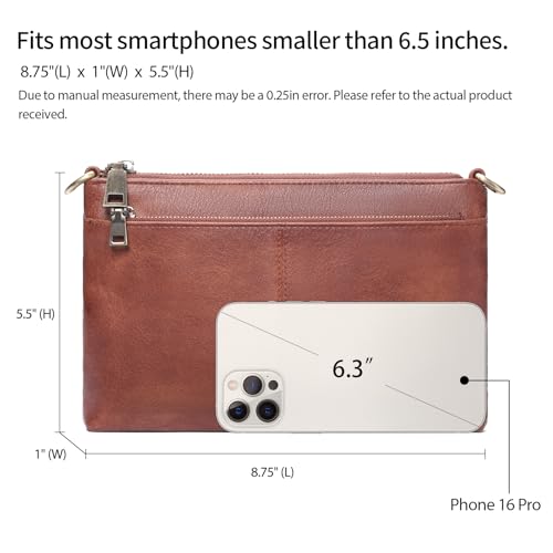 Image of SENDEFN PU Leather Crossbody Bag for Women Small Clutch Purses Crossbody Shoulder Handbag Wallet Purses RIFD Card Slots