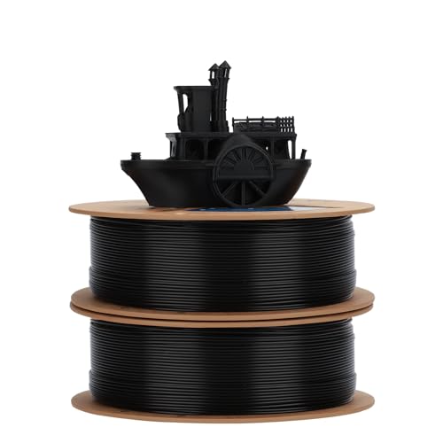 Image of 3DHoJor PLA Pro Filament 1.75mm 3D Printing Filament PLA + Bundle 1kg*2 (4.4lbs) Cardboard Spool Dimensional Accuracy + /- 0.03 mm-2 Pack Black