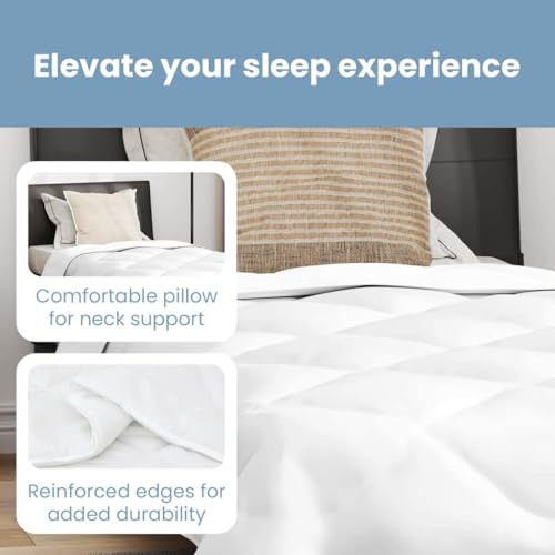 Duvet d'été lit simple en microfibre blanche avec oreiller douillet - 6