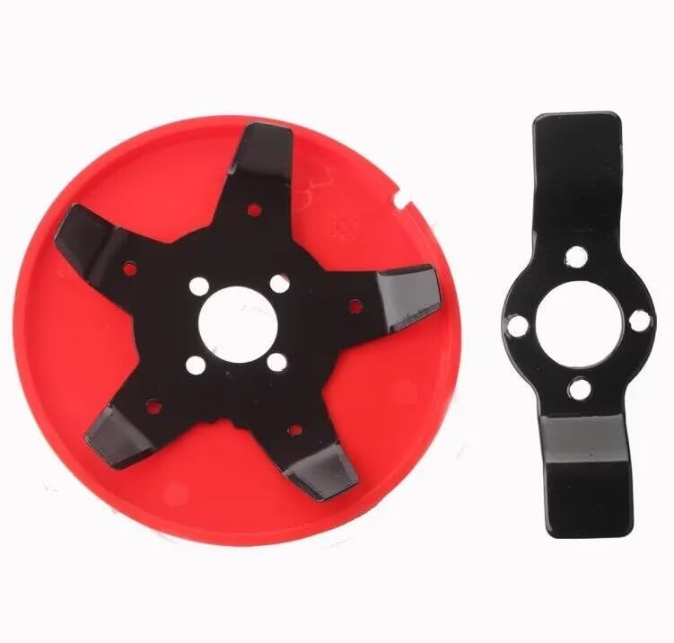 Jyving 1Pcs Dual-use Weeder Plate Lawn Mower Trimmer for Head Brushcutter Grass Cutting Machine Cutter Tool, diameter: 14.5cm, Red