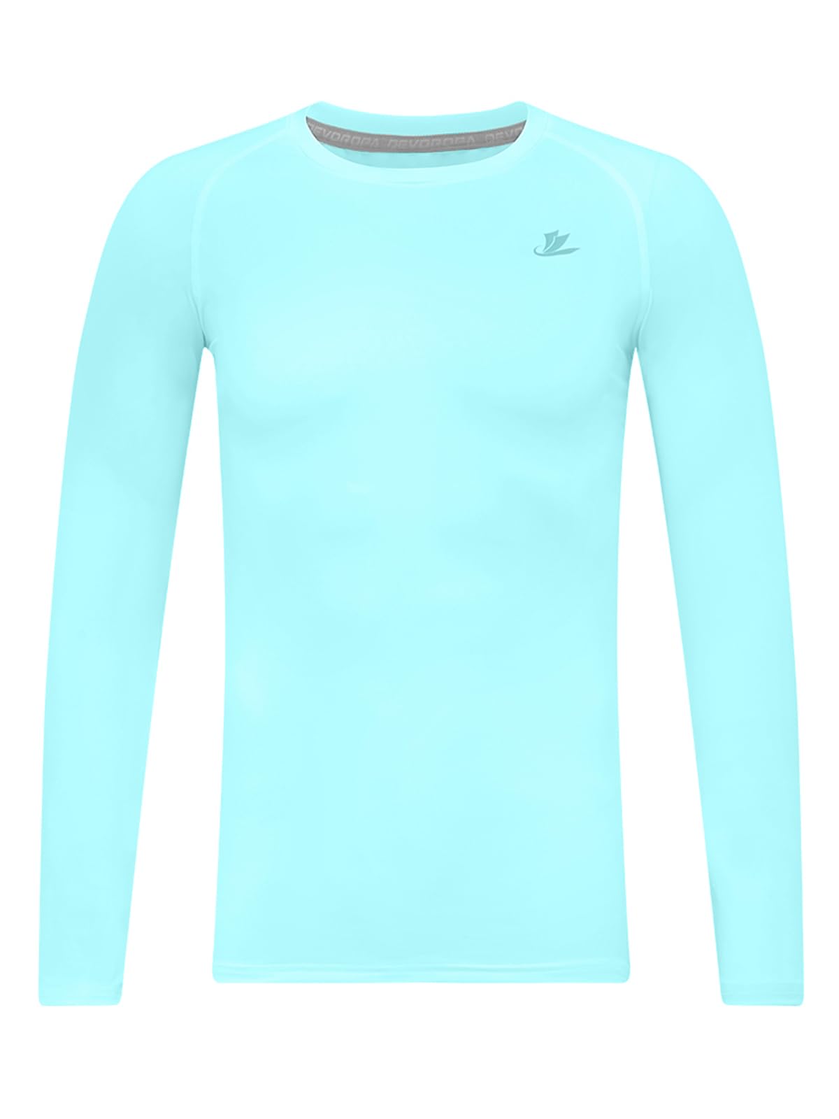 DEVOROPA Youth Boys Compression Shirt Long/Short Sleeve Football Baseball Undershirt Quick Dry Kids Sports Baselayer Crewneck