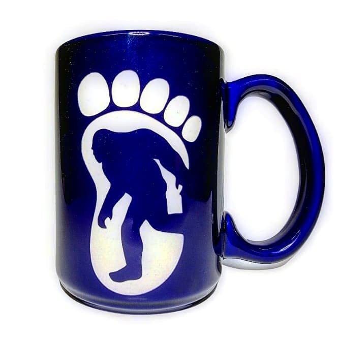 Bigfoot Cobalt Blue Coffee Mug, Cobalt Blue, Sasquatch