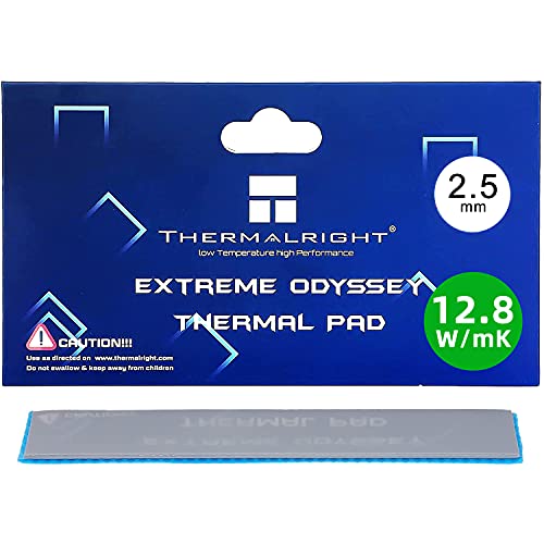 SWECENT Pad Thermique，12.8 W/MK，9.8V，120x20x2.5mm，Résistance à la Chaleur et résistance aux Hautes températures Pad Thermique,Thermal Pad CPU GPU SSD PS4 (120x20x2.5mm)