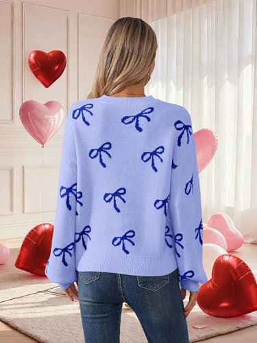 Image of Libsorge Womens Valentine Heart Sweater 2026 Valentines Day Trendy Cute Oversized Long Sleeve Pullover Sweaters