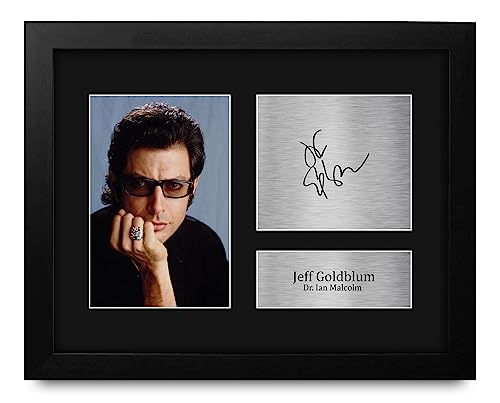 HWC Trading Jeff Goldblum Jurassic Park Framed Gifts Printed Signed Autograph Picture for Movie Memorabilia Fans - US Letter Size