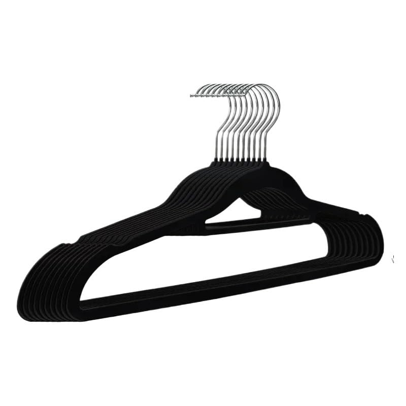 Beflockter Kleiderbügel, rutschfeste Samt-Kleiderbügel, robuster Organizer, zur Aufbewahrung von Hosen, Mänteln und Hemden für Mäntel, Hosen(10PCS)