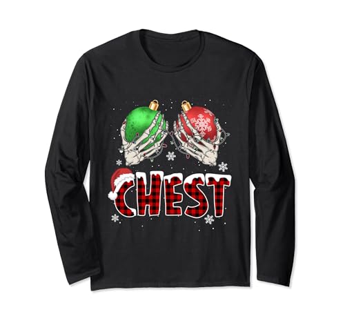 Chestnuts Christmas Chestnuts - Disfraz de pareja de Navidad Manga Larga