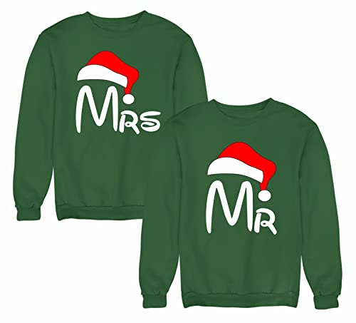 Colorfamily Coppia di Felpe Girocollo Natale