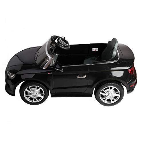 Electric Riding Vehicle, 12 V Audi A3 Kids Ride on Car with RC + LED Light + Music, Red