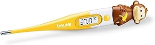 Beurer 950.04 - Termómetro corporal digital, con figura de mono, sensor flexible, color amarillo