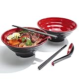 【Multifunktional Schüssel Set】Die schüssel mit einem Fassungsvermögen von 1 Liter eignet sich für die Küche zu Hause, entwickelt, um das Esserlebnis asiatisch inspirierter Lebensmittel zu verbessern (Desserts, Pasta, Müsli, Suppen, Thai-Currys, Nudelgerichte, Knödel, gebratener Reis) .