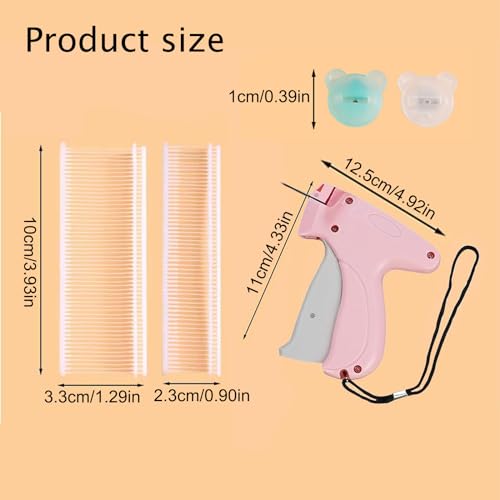 SSKHE Quick Clothing Fixer Kit, Micro Stitch Portable Gun for Clothes And Quilt Sewing, Mini Label Sewing Quilting Hemming Tool with 1100 Mini Micro Fasteners And 150Pcs Replaceable Bear Buttons