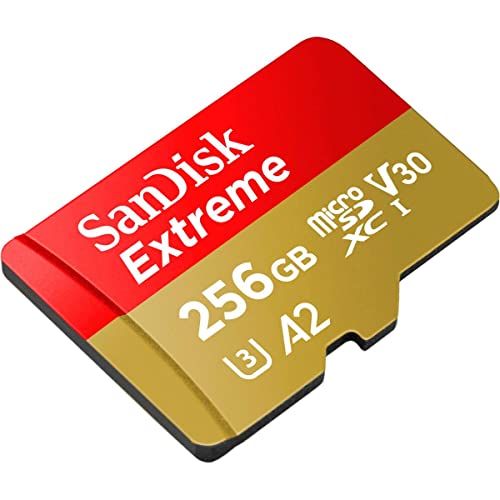 SanDisk Cartão microSDXC extremo de 256 GB para jogos móveis, até 190 MB/s, com desempenho de aplica