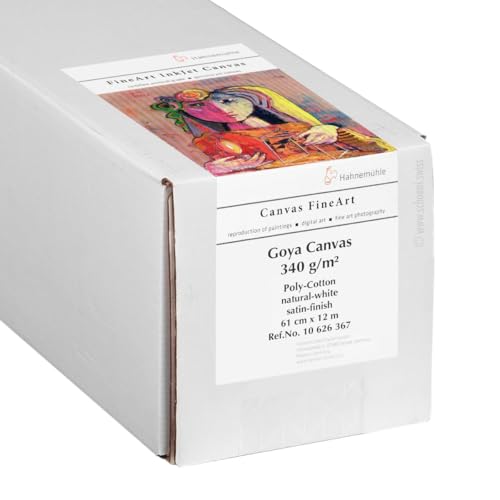 Hahnemühle Digital Fine Art Goya Canvas Paper – 340 g/m² 610 mm x 12 m Natural White