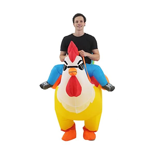 Kooy inflatable costume adult rooster ride on chicken costume,halloween costumes blow up costumes - image 5
