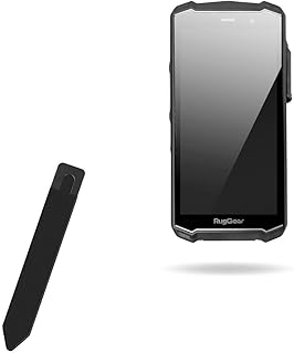 BoxWave Stylus Pouch Compatible with RugGear RG540 - Stylus PortaPouch, Stylus Holder Carrier Portable Self-Adhesive - Jet Black
