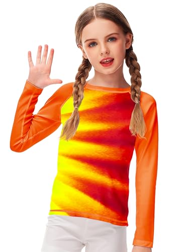 Image of Remimi Unisex Kids Rash Guard Long Sleeve SPF 50+ Tie Dye Sun Shirt 3-12 Years