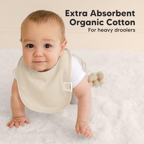 Image of 8-Pack Organic Baby Bibs for Boys, Girls - Soft Cotton Drooling and Teething Bibs for Baby Girl & Boy, Extra Absorbent, Easy to Clean & Put On for Toddler, Newborn, Infant 0-24 Months (Roarsome)