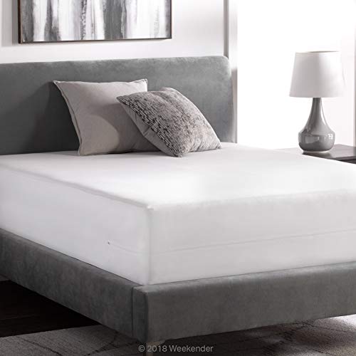 WEEKENDER Commercial-Grade Encasement Mattress Protector-360 Degree Waterproof Protection-High Heat Dryer Proof, Queen, White - Thumbnail 4