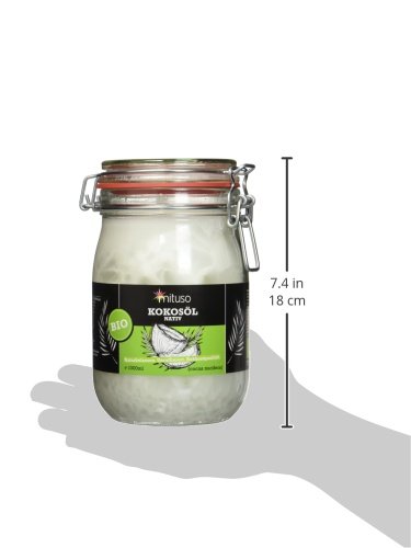 mituso Bio Kokosöl, nativ, 3er Pack (3x 1000ml) im Bügelglas