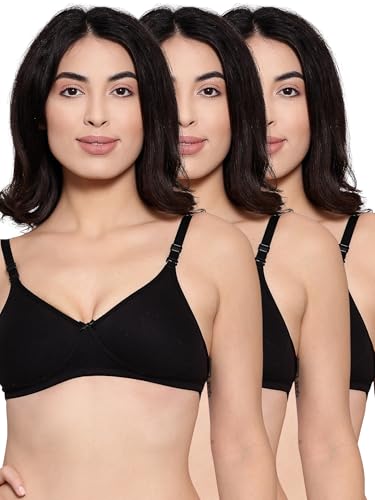 Image of Inner Sense Bra for Woman Made with Organic Cotton and Bamboo I Demi Cups Backless Bra for Woman with Removable Straps and Transparent Back I Non Padded Wire-Free Innerwear