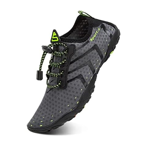 YALOX Water Shoes Men's Women's Swim Shoes Outdoor Beach Barefoot Quick-Dry Aqua Pool Socks Swimming Yoga Surfing Exercise(927Grey,43EU) Cover