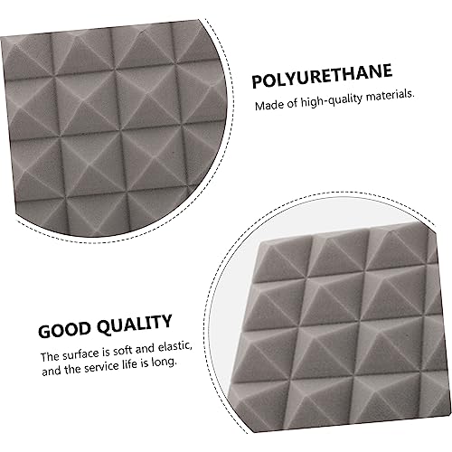 22 piezas de paneles acústicos piramidales absorbentes de sonido para estudios de grabación en casa, paneles de alta densidad gris para reducción de ruido y aislamiento acústico miniatura 5