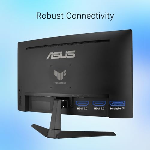 Image of ASUS TUF Gaming 27 inchCurved Monitor, FHD 1080p, 180Hz, 1ms (GTG), VA Display, 1500R Curvature, FreeSync, Extreme Low Motion Blur Sync, HDR Technology, DisplayPort, Dual HDMI, Height Adjustable