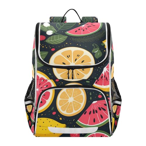 Mochila de viaje con acabados resistentes y diseño ergonómico de frutas 1