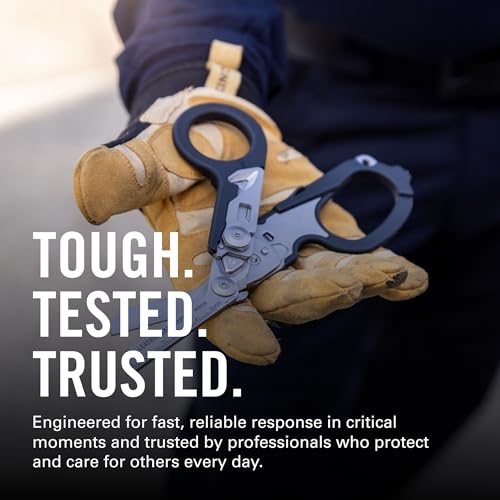 Image of LEATHERMAN, Raptor Rescue, 6-in-1 Heavy-Duty Emergency /Trauma Shears, Made in the USA, Utility Holster Included