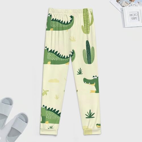 Alligators Cactus Men's Pajama Pants Lounge Pant Sleepwear PJ Bottoms3
