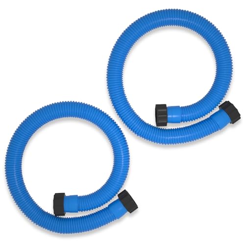 1.5 x 40 Pool Hose Replacement Pack of 2 - Compatible with Above Ground Pools Filter Pump Hoses Sand Filters Saltwater Systems (1 500-2 500 GPH) Blue