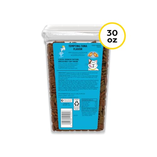 Temptations Classic Crunchy Cat Treats, Tempting Tuna, 30 oz | Under 2 calories per treat, crunchy outside & soft inside, 100% complete & balanced, stay-fresh tub, snack, meal or topper - image 9