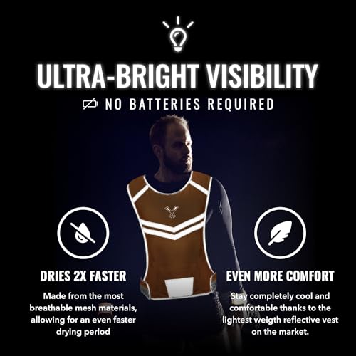 Reflective Safety Vest with Pocket & 2 Bands, High-Visibility Running Vest - image 3