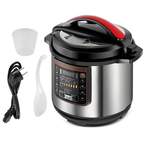 Olla A Presión Eléctrica De 8.0 L Con Más De 15 Funciones De Cocción, Temporizador Y Liberación Rápida De Presión: Multicocina For Arroz, Sopa, Guisos, Gachas Y Más.