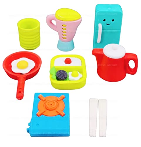 Image of FunBlast Kitchen Theme Erasers for Kids - Stationary Set, Rubber and Kawaii Erasers, Fancy Birthday Return Gift (12)