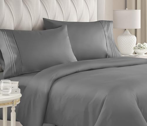 Grace King Size Duvet Cover Sets Premium Microfiber Kingsize Duvet Cover Sets...