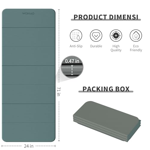 Image of 7-Fold Yoga Mat 70 inchx24 inch - 1 /2 Inch Thick Folding Exercise Mat, Compact Non-Slip TPE Mat for Travel, Storage, Yoga & Home Gym, Lightweight & Portable