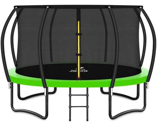 Image of JELENS Trampoline 8FT 10FT 12FT 14FT 15FT 16FT, Recreational Trampolines with Enclosure Net, Outdoor Anti-Rust Trampolines for Kids and Adults, ASTM Approved