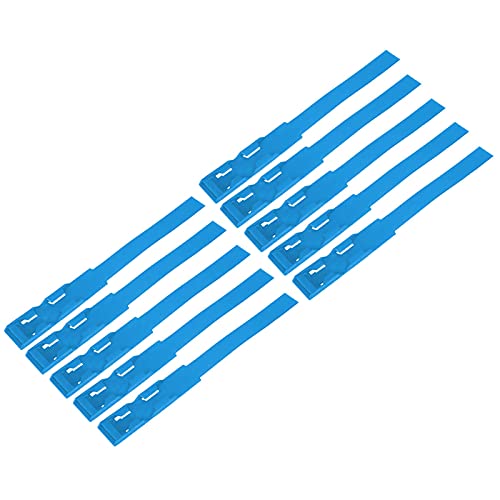 Akozon 10 Uds. Bandas de Collares de Identificación de Vaca Anillos de Marcado de Ganado de Plástico para Ganado, Animales de Granja Seguros, Ligeros, 4 Opciones de Color (Blue)