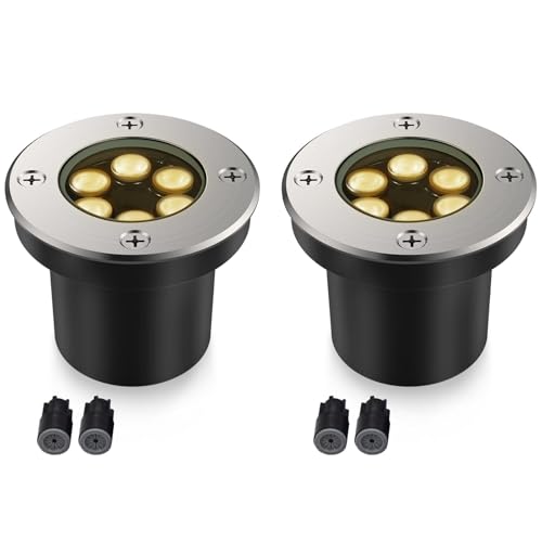 JESLED Outdoor Landscape Lights, 6W LED In Ground Well Lights,