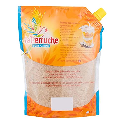 LA PERRUCHE - Cassonade pure non-raffinée - Sachet de 750g pour une saveur authentique et riche en goût - Idéale pour vos pâtisseries et boissons chaudes - Lot De 4 - Vendu Par Lot