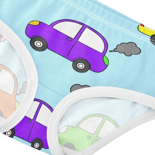 Fun Toddler Girls Underwear 2t Cotton Panties for Girl Cute Colorful Cartoon Cars Light Blue Underpants Briefs4