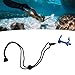 Professional Adjustable Aluminum Alloy Diving Nose Clip for Swimming Adults Ergonomic Anti Slip Design with Lanyard (Blue)