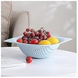 liushop Passoire Square Colander Filtrice Bol Ménage Plateau De Fruits Drain Panier Panier de Rangement pour Laver Fruits Légumes Haricots et Bonbons Passoire Passoire Panier (Color : A)