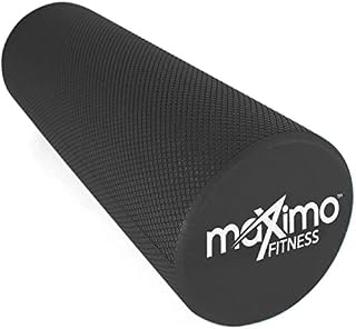 Maximo Fitness Foam Roller - Exercise Rollers for Trigger Point Self Massage and Muscle Tension Relief, 15cm x 45cm Massager for Back, Legs, Workouts, Gym, Pilates and Yoga, Black