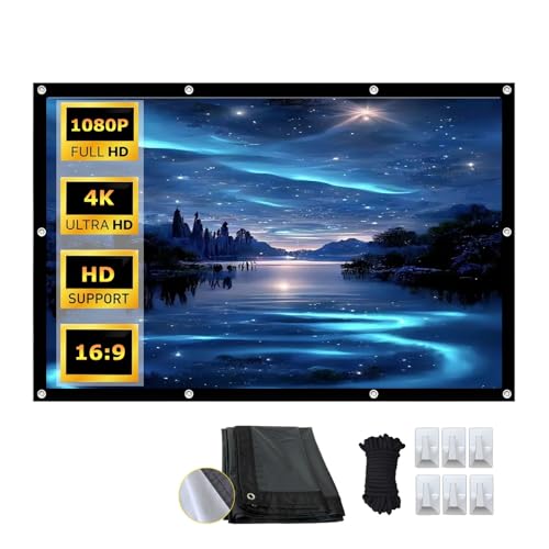 Home Cinema Projector Screen 150/200 inch, 16:9 HD 4K Foldable