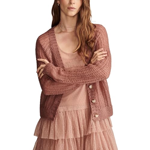 Lucky Brand Women's Half Stitch Cardi