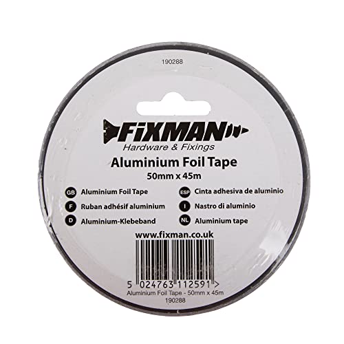 Fixman 190288 - Cinta adhesiva de aluminio (tamaño: 50mm)